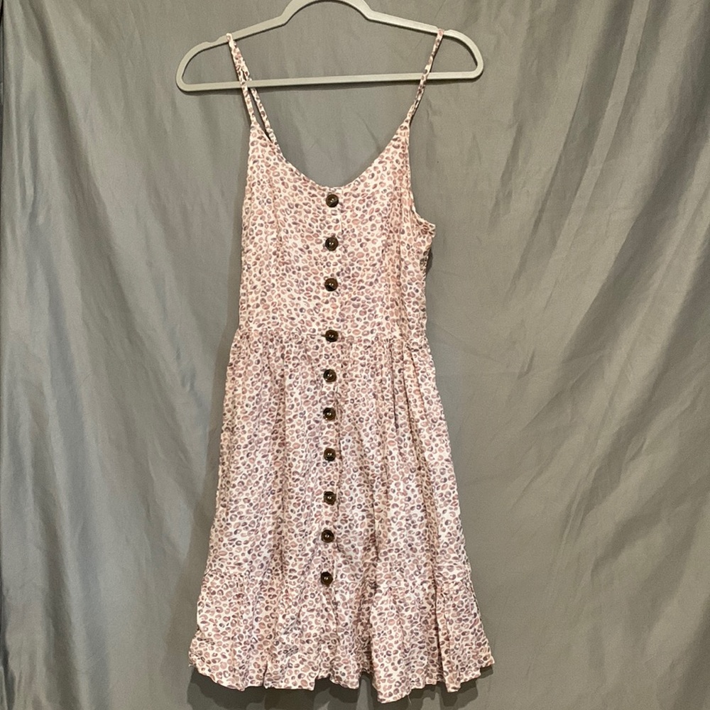 Japna Midi Dress Size S - Mauve Cheetah Print